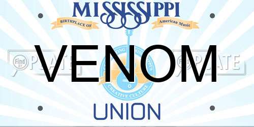 VENOM Mississippi License Plate