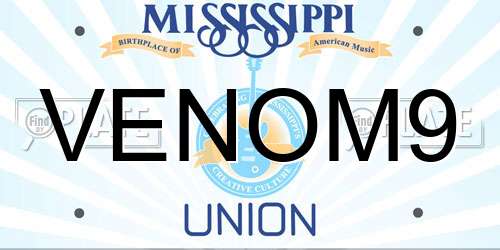 VENOM9 Mississippi License Plate