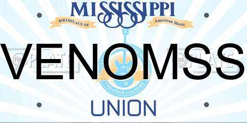 VENOMSS Mississippi License Plate
