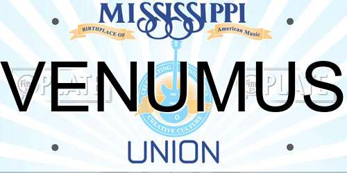 VENUMUS Mississippi License Plate