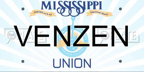 VENZEN Mississippi License Plate