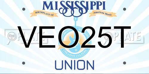 VEO25T Mississippi License Plate