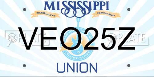 VEO25Z Mississippi License Plate