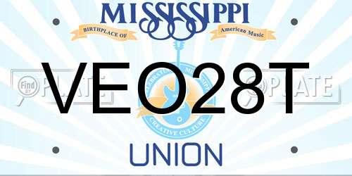 VEO28T Mississippi License Plate