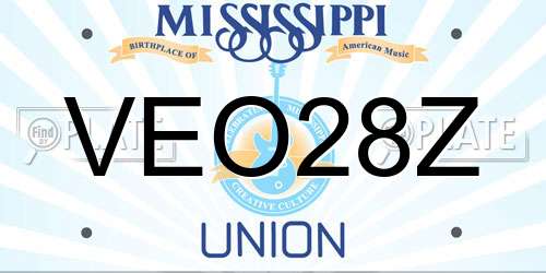 VEO28Z Mississippi License Plate