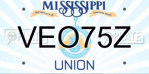 VEO75Z Mississippi License Plate