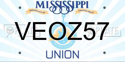 VEOZ57 Mississippi License Plate