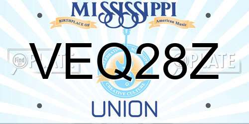 VEQ28Z Mississippi License Plate