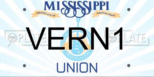 VERN1 Mississippi License Plate
