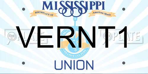 VERNT1 Mississippi License Plate