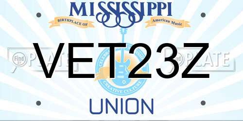 VET23Z Mississippi License Plate