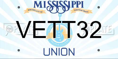 VETT32 Mississippi License Plate