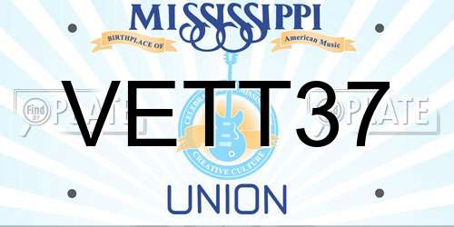 VETT37 Mississippi License Plate