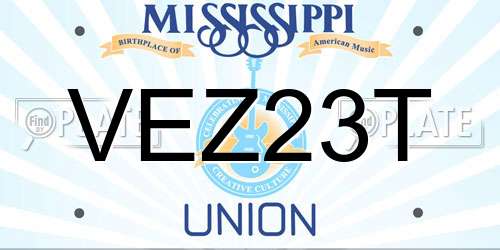VEZ23T Mississippi License Plate