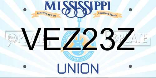VEZ23Z Mississippi License Plate
