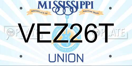 VEZ26T Mississippi License Plate