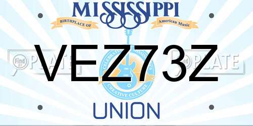 VEZ73Z Mississippi License Plate