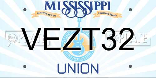 VEZT32 Mississippi License Plate