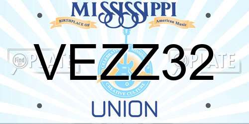 VEZZ32 Mississippi License Plate