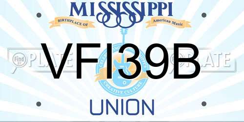VFI39B Mississippi License Plate