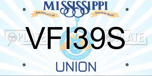 VFI39S Mississippi License Plate