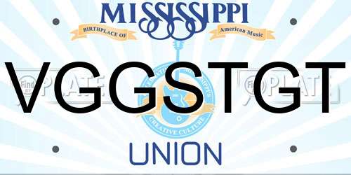 VGGSTGT Mississippi License Plate