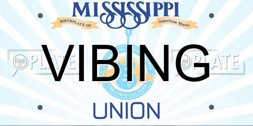 VIBING Mississippi License Plate
