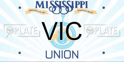 VIC Mississippi License Plate