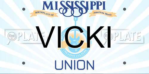 VICKI Mississippi License Plate