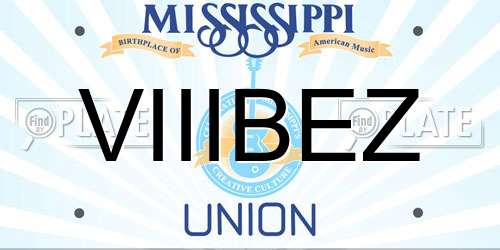 VIIIBEZ Mississippi License Plate