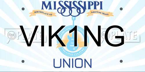 VIK1NG Mississippi License Plate