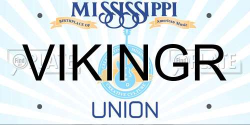 VIKINGR Mississippi License Plate