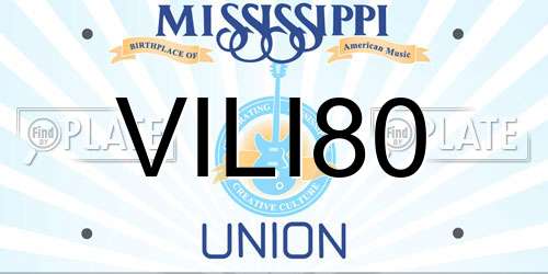 VILI80 Mississippi License Plate