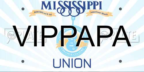 VIPPAPA Mississippi License Plate