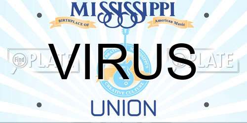 VIRUS Mississippi License Plate