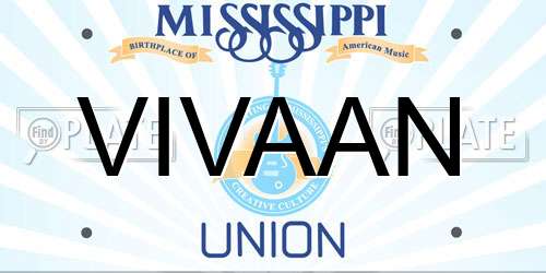 VIVAAN Mississippi License Plate