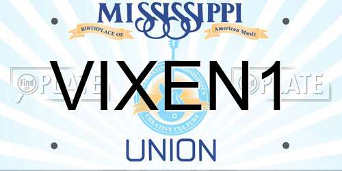 VIXEN1 Mississippi License Plate