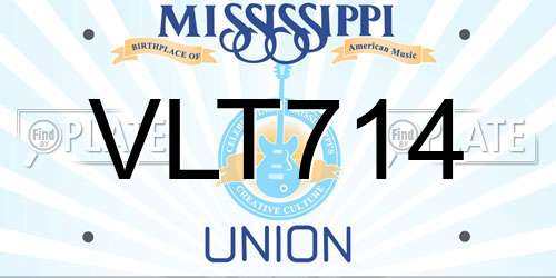 VLT714 Mississippi License Plate