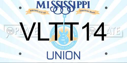 VLTT14 Mississippi License Plate