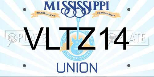VLTZ14 Mississippi License Plate