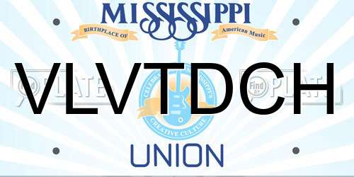 VLVTDCH Mississippi License Plate