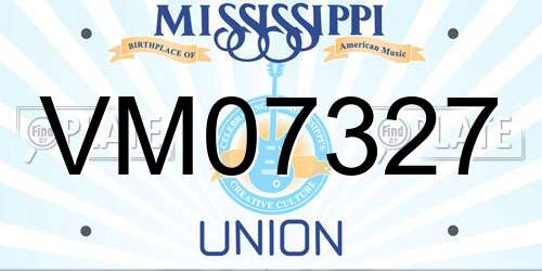 VM07327 Mississippi License Plate