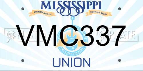 VMC337 Mississippi License Plate