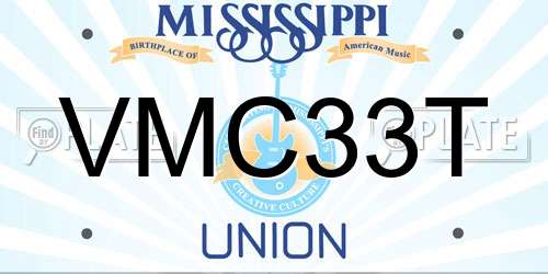 VMC33T Mississippi License Plate