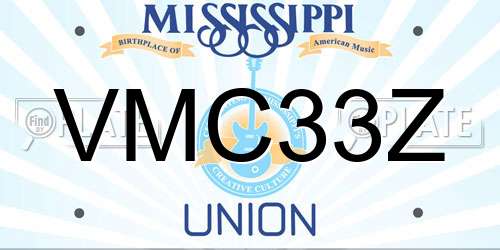 VMC33Z Mississippi License Plate