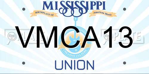 VMCA13 Mississippi License Plate
