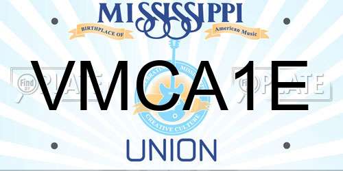 VMCA1E Mississippi License Plate