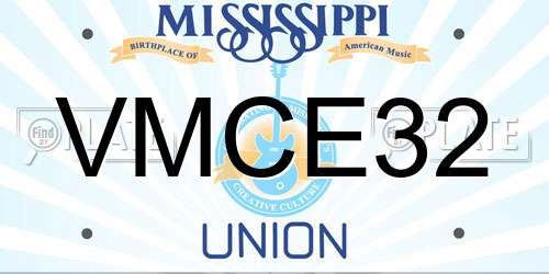 VMCE32 Mississippi License Plate
