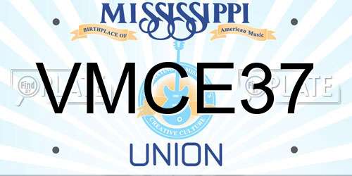 VMCE37 Mississippi License Plate