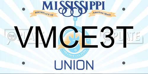 VMCE3T Mississippi License Plate